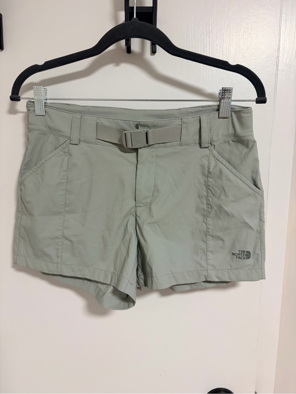 The North Face Women’s Sage Green Outdoor Shorts with Belt